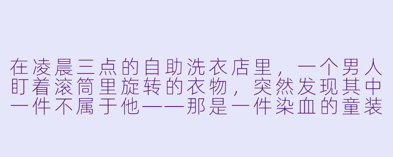 在凌晨三点的自助洗衣店里，一个男人盯着滚筒里旋转的衣物，突然发现其中一件不属于他——那是一件染血的童装。他该报警，还是装作没看见，继续等他的衣服洗完？-自助洗衣店(短片)