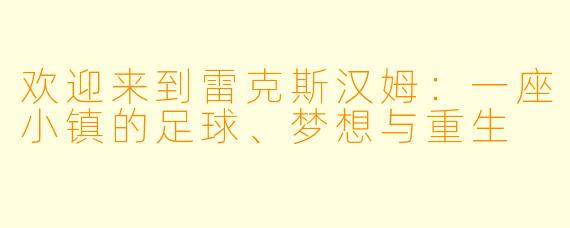 欢迎来到雷克斯汉姆：一座小镇的足球、梦想与重生