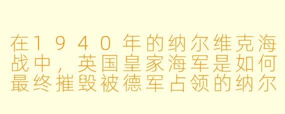 在1940年的纳尔维克海战中,英国皇家海军是如何最终摧毁被德军占领的纳尔维克港内剩余的德国驱逐舰的?