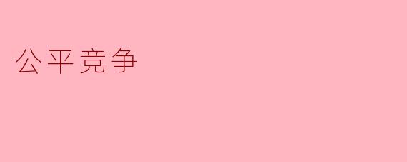 公平竞争