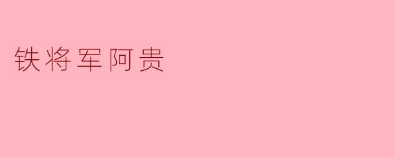 铁将军阿贵