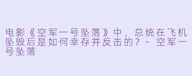 电影《空军一号坠落》中，总统在飞机坠毁后是如何幸存并反击的？-空军一号坠落