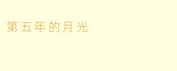 第五年的月光