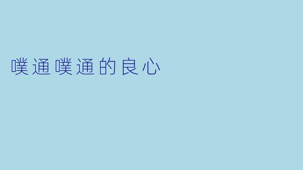 噗通噗通的良心