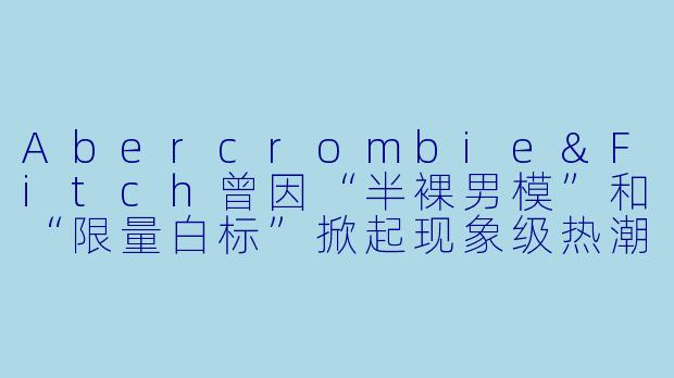 Abercrombie&Fitch曾因“半裸男模”和“限量白标”掀起现象级热潮,却又在短短数年内跌落神坛。你认为这场“白热”起落的根本原因是什么?