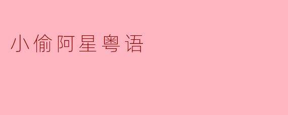 小偷阿星粤语