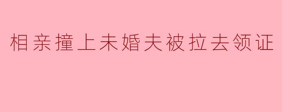相亲撞上未婚夫被拉去领证