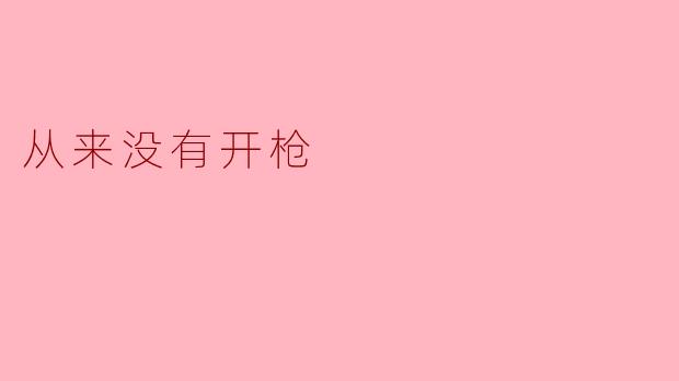从来没有开枪