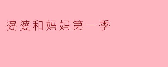 婆婆和妈妈第一季