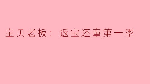 宝贝老板：返宝还童第一季