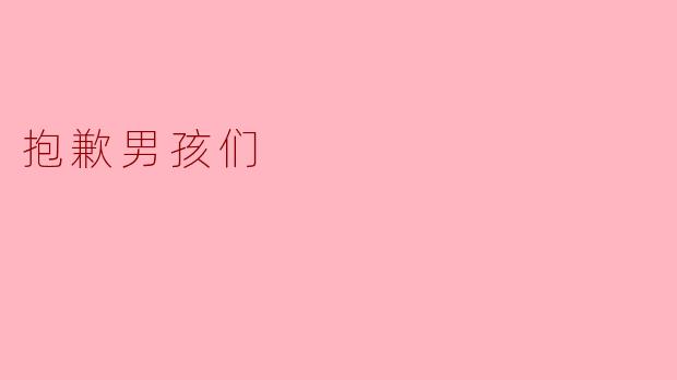 抱歉男孩们
