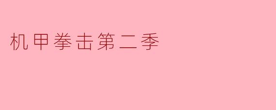 机甲拳击第二季