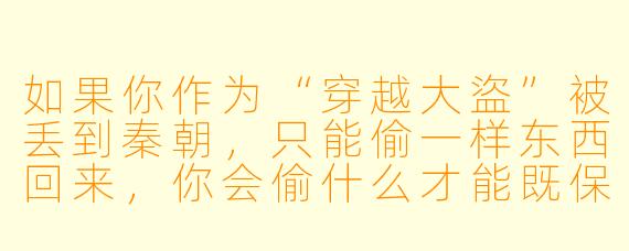 如果你作为“穿越大盜”被丢到秦朝,只能偷一样东西回来,你会偷什么才能既保命又发大财?