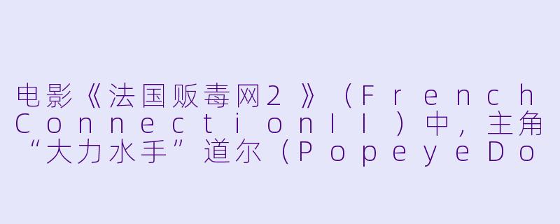 电影《法国贩毒网2》(FrenchConnectionII)中,主角“大力水手”道尔(PopeyeDoyle)在追查毒枭夏尔尼耶时,遭遇了怎样的极端困境?-法国贩毒网2