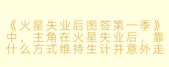 《火星失业后图签第一季》中,主角在火星失业后,靠什么方式维持生计并意外走红?