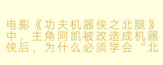 电影《功夫机器侠之北腿》中,主角阿凯被改造成机器侠后,为什么必须学会“北腿”这项功夫才能完成任务?