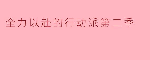 全力以赴的行动派第二季