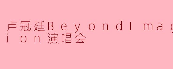 卢冠廷BeyondImagination演唱会