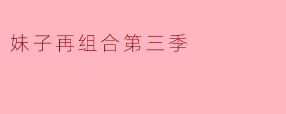 妹子再组合第三季