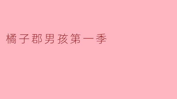 橘子郡男孩第一季