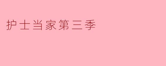 护士当家第三季